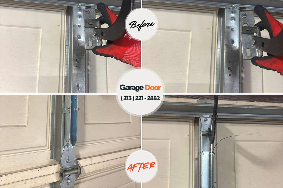 Before and after: garage door spring repair Crystal Springs, FL